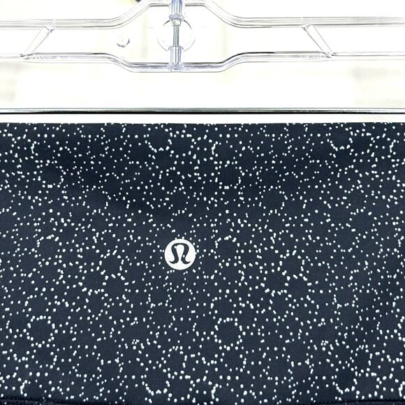 Lululemon Wunder Under Crop Leggings Navy Blue Light Blue Geometric Size 4 - Picture 4 of 5